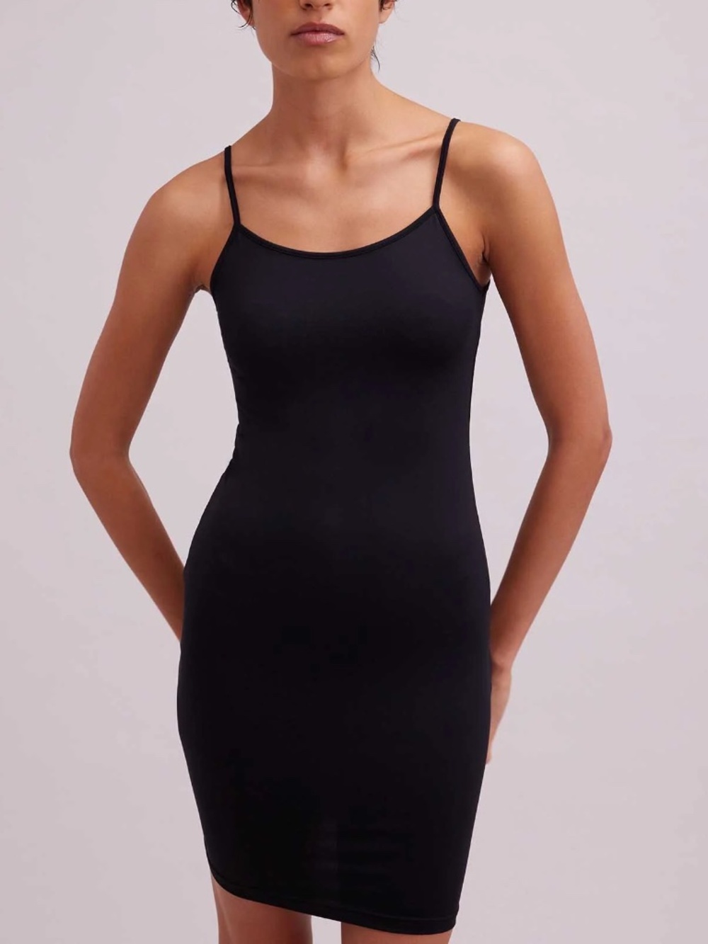 Anne Fontaine Sindy Camisole Slip Dress LBD Black Size 42 FR 10